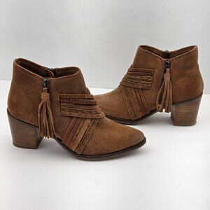 Naughty Monkey Noah Suede Ankle Boots Carmel Brown Size 8.5